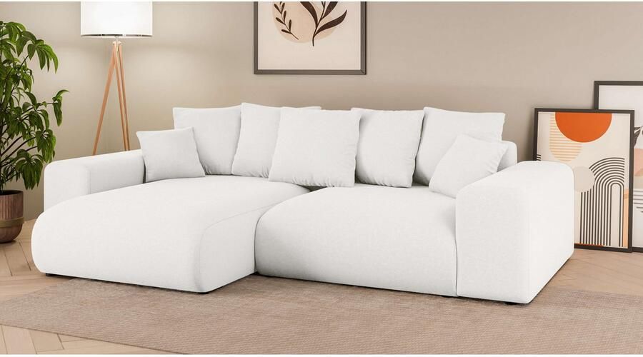 Home affaire Hoekbank LAKESIDE met bedfunctie en bedlade B D H 257 166 84 cm L-vorm recamiere aan beide zijden monteerbaar golfondersteuning - Foto 6