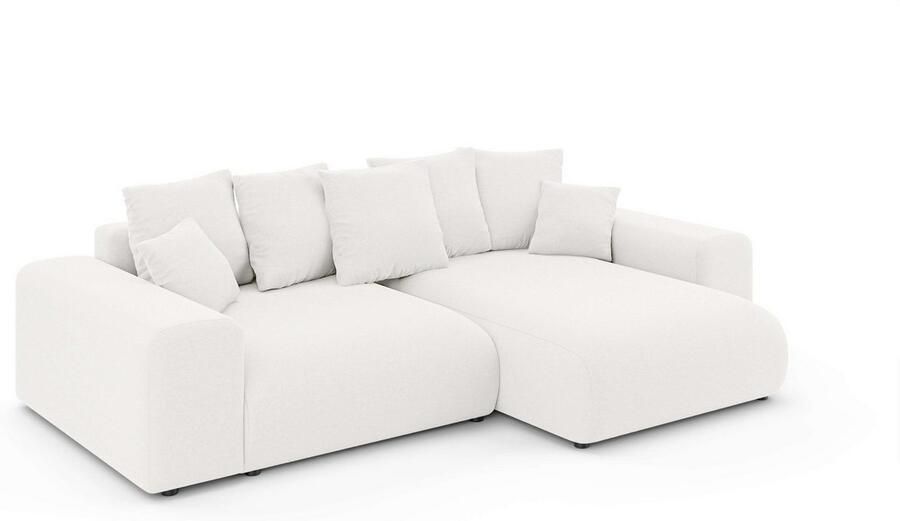 Home affaire Hoekbank LAKESIDE met bedfunctie en bedlade B D H 257 166 84 cm L-vorm recamiere aan beide zijden monteerbaar golfondersteuning - Foto 4