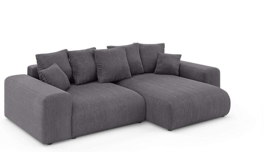 Home affaire Hoekbank LAKESIDE met bedfunctie en bedlade B D H 257 166 84 cm L-vorm recamiere aan beide zijden monteerbaar golfondersteuning - Foto 4