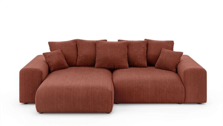 Home affaire Hoekbank LAKESIDE met bedfunctie en bedlade B D H 257 166 84 cm L-vorm recamiere aan beide zijden monteerbaar golfondersteuning - Foto 6