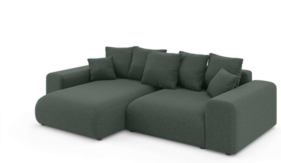 Home affaire Hoekbank LAKESIDE met bedfunctie en bedlade B D H 257 166 84 cm L-vorm recamiere aan beide zijden monteerbaar golfondersteuning - Foto 4