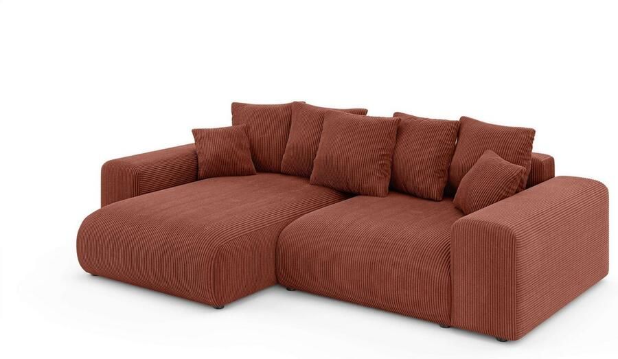 Home affaire Hoekbank LAKESIDE met bedfunctie en bedlade B D H 257 166 84 cm L-vorm recamiere aan beide zijden monteerbaar golfondersteuning - Foto 4