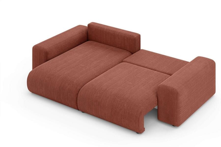 Home affaire Hoekbank LAKESIDE met bedfunctie en bedlade B D H 257 166 84 cm L-vorm recamiere aan beide zijden monteerbaar golfondersteuning - Foto 3