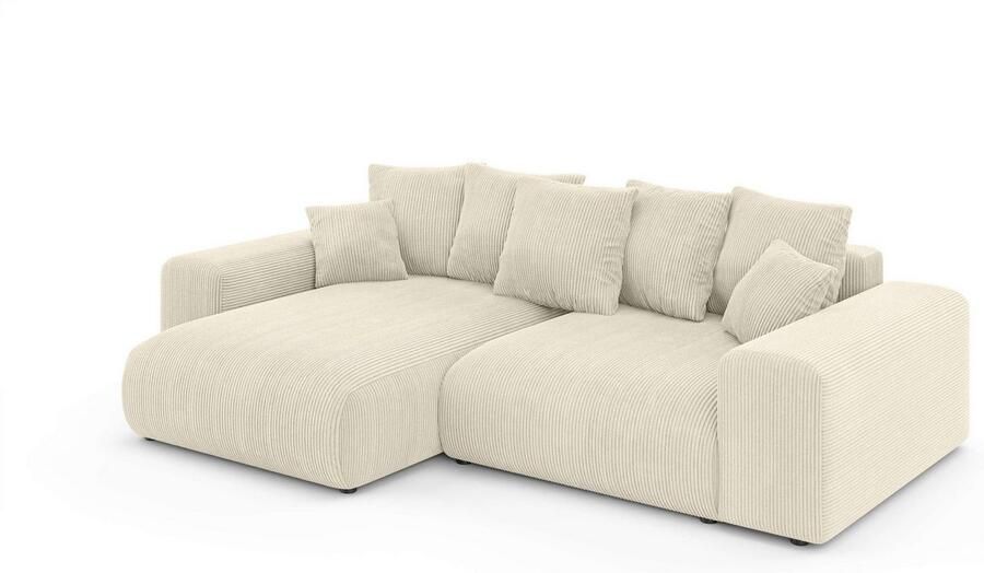 Home affaire Hoekbank LAKESIDE met bedfunctie en bedlade B D H 257 166 84 cm L-vorm recamiere aan beide zijden monteerbaar golfondersteuning - Foto 5