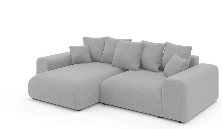 Home affaire Hoekbank LAKESIDE met bedfunctie en bedlade B D H 257 166 84 cm L-vorm recamiere aan beide zijden monteerbaar golfondersteuning - Foto 4