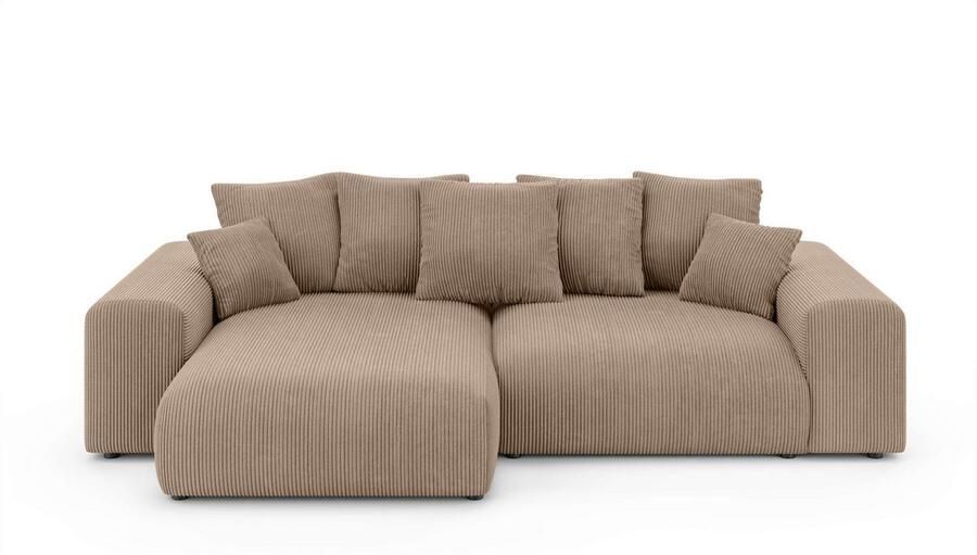 Home affaire Hoekbank LAKESIDE met bedfunctie en bedlade B D H 257 166 84 cm L-vorm recamiere aan beide zijden monteerbaar golfondersteuning - Foto 5