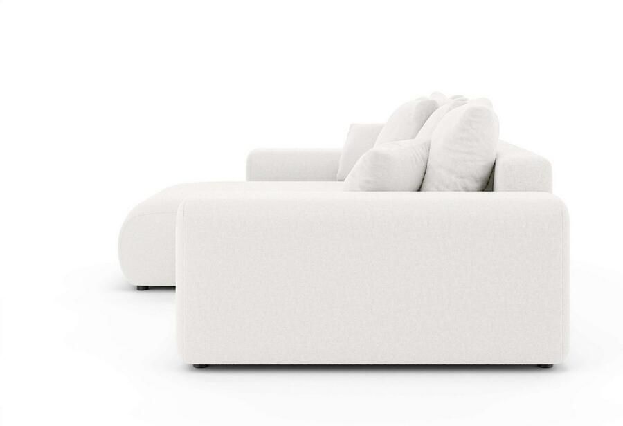 Home affaire Hoekbank LAKESIDE met bedfunctie en bedlade B D H 257 166 84 cm L-vorm recamiere aan beide zijden monteerbaar golfondersteuning