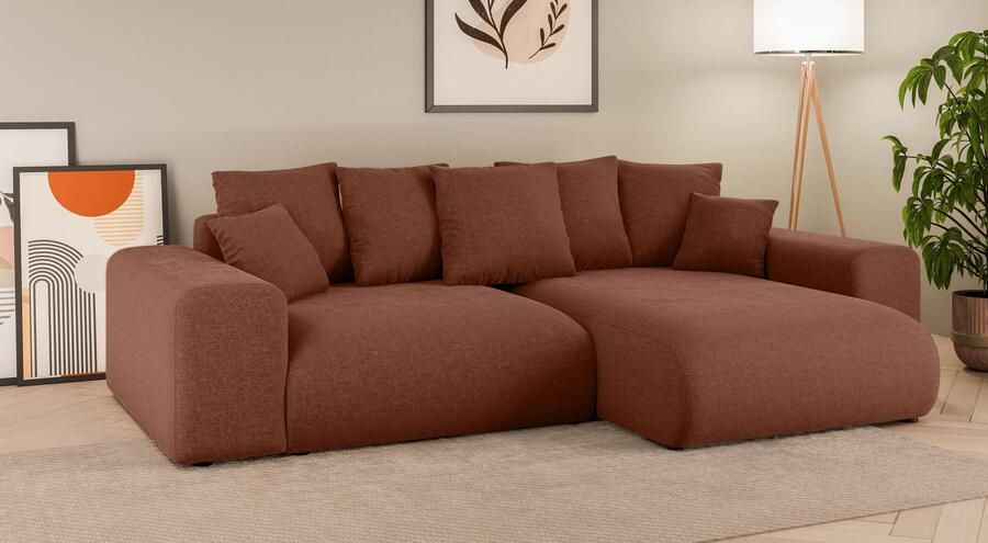 Home affaire Hoekbank LAKESIDE met bedfunctie en bedlade B D H 257 166 84 cm L-vorm recamiere aan beide zijden monteerbaar golfondersteuning - Foto 9