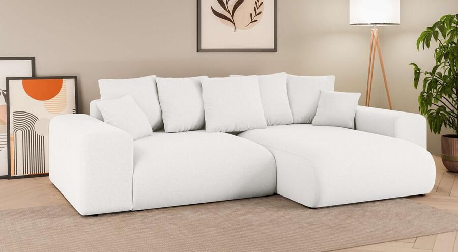 Home affaire Hoekbank LAKESIDE met bedfunctie en bedlade B D H 257 166 84 cm L-vorm recamiere aan beide zijden monteerbaar golfondersteuning - Foto 8