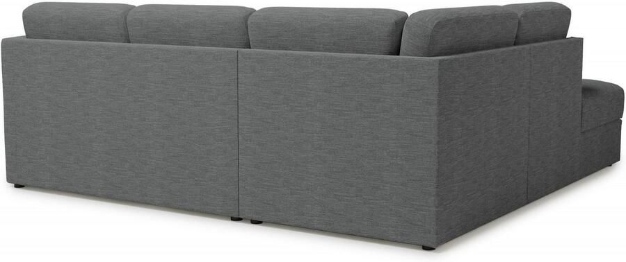 Home affaire Hoekbank Lavars L-vorm slaapbank met slaapfunctie en bergruimte in twee verschillende stofkwaliteiten - Foto 5