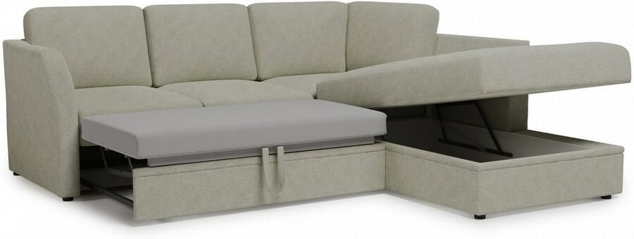 Home affaire Hoekbank Lavars L-vorm slaapbank met slaapfunctie en bergruimte in twee verschillende stofkwaliteiten - Foto 6
