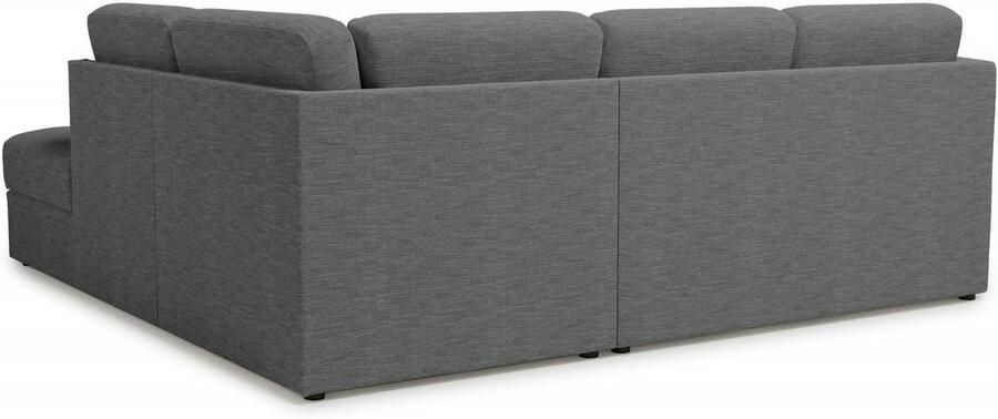 Home affaire Hoekbank Lavars L-vorm slaapbank met slaapfunctie en bergruimte in twee verschillende stofkwaliteiten - Foto 5