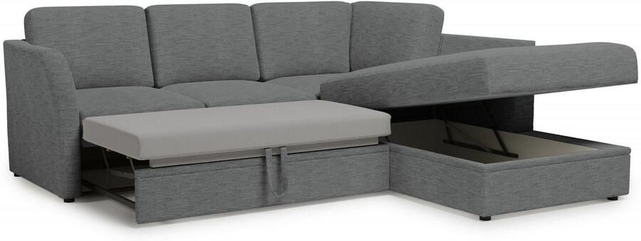 Home affaire Hoekbank Lavars L-vorm slaapbank met slaapfunctie en bergruimte in twee verschillende stofkwaliteiten - Foto 6