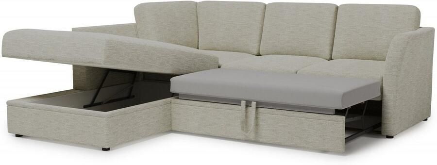 Home affaire Hoekbank Lavars L-vorm slaapbank met slaapfunctie en bergruimte in twee verschillende stofkwaliteiten - Foto 6