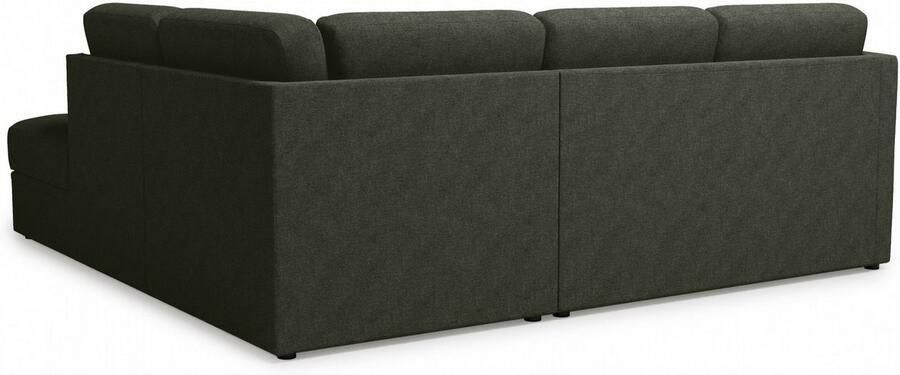 Home affaire Hoekbank Lavars L-vorm slaapbank met slaapfunctie en bergruimte in twee verschillende stofkwaliteiten - Foto 5