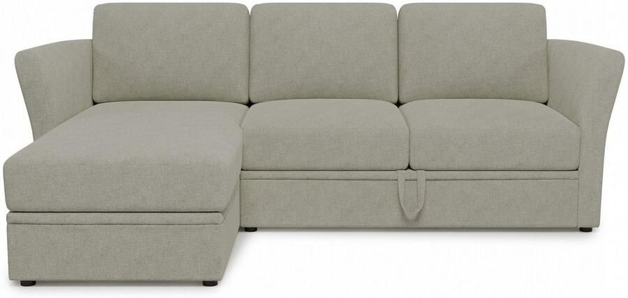 Home affaire Hoekbank Lavars L-vorm slaapbank met slaapfunctie en bergruimte in twee verschillende stofkwaliteiten - Foto 4