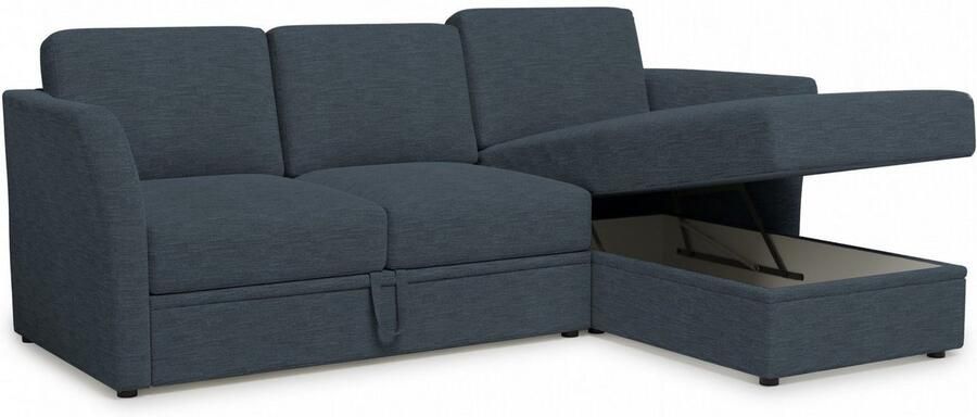 Home affaire Hoekbank Lavars L-vorm slaapbank met slaapfunctie en bergruimte in twee verschillende stofkwaliteiten - Foto 6