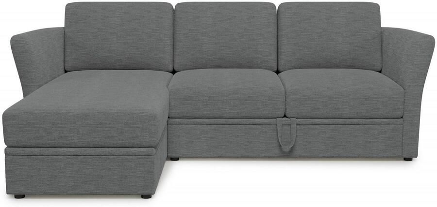 Home affaire Hoekbank Lavars L-vorm slaapbank met slaapfunctie en bergruimte in twee verschillende stofkwaliteiten - Foto 4