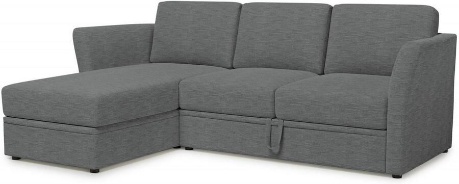 Home affaire Hoekbank Lavars L-vorm slaapbank met slaapfunctie en bergruimte in twee verschillende stofkwaliteiten - Foto 8