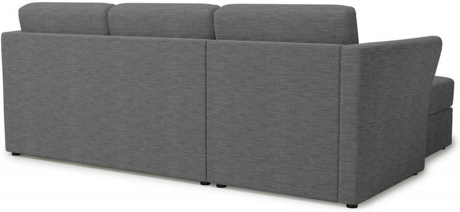 Home affaire Hoekbank Lavars L-vorm slaapbank met slaapfunctie en bergruimte in twee verschillende stofkwaliteiten - Foto 5