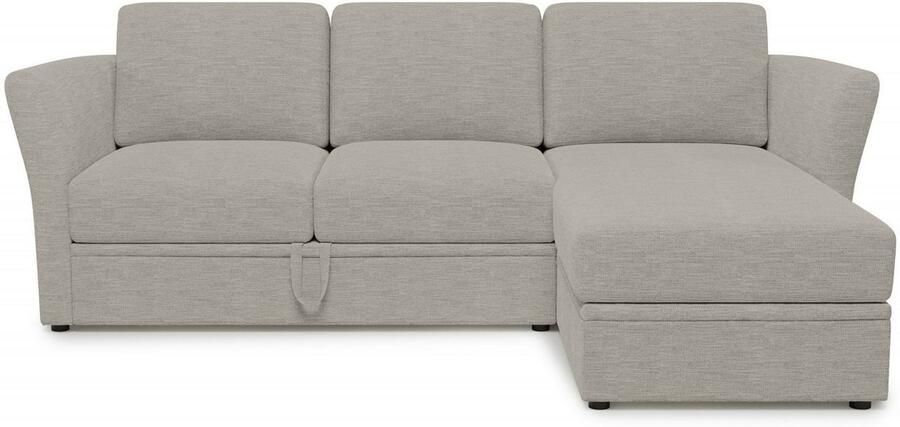 Home affaire Hoekbank Lavars L-vorm slaapbank met slaapfunctie en bergruimte in twee verschillende stofkwaliteiten - Foto 4