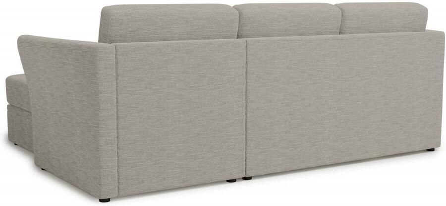 Home affaire Hoekbank Lavars L-vorm slaapbank met slaapfunctie en bergruimte in twee verschillende stofkwaliteiten - Foto 5