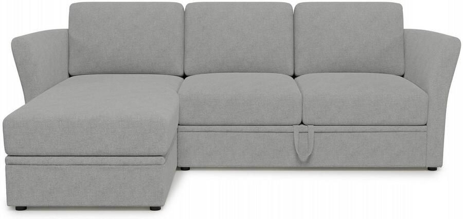 Home affaire Hoekbank Lavars L-vorm slaapbank met slaapfunctie en bergruimte in twee verschillende stofkwaliteiten - Foto 4