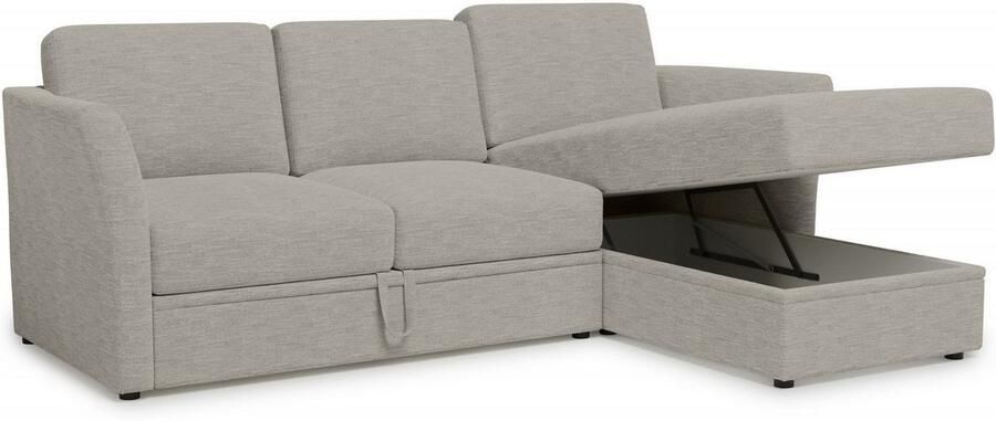 Home affaire Hoekbank Lavars L-vorm slaapbank met slaapfunctie en bergruimte in twee verschillende stofkwaliteiten - Foto 6