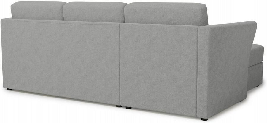 Home affaire Hoekbank Lavars L-vorm slaapbank met slaapfunctie en bergruimte in twee verschillende stofkwaliteiten - Foto 5