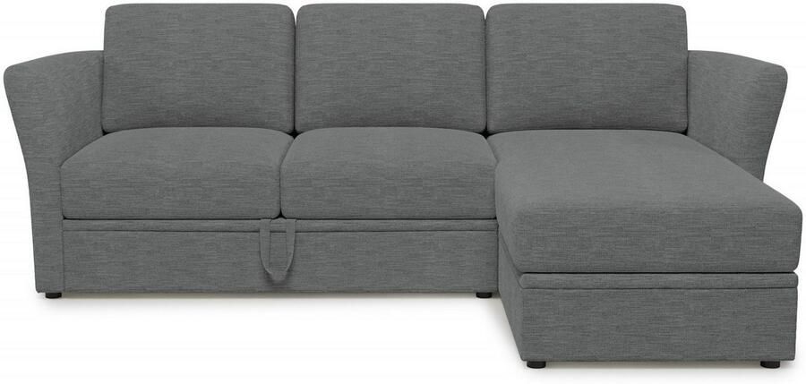 Home affaire Hoekbank Lavars L-vorm slaapbank met slaapfunctie en bergruimte in twee verschillende stofkwaliteiten - Foto 4