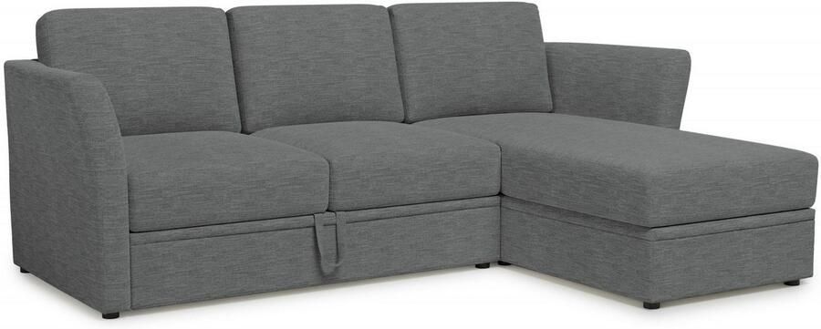 Home affaire Hoekbank Lavars L-vorm slaapbank met slaapfunctie en bergruimte in twee verschillende stofkwaliteiten - Foto 8