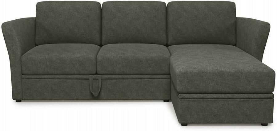 Home affaire Hoekbank Lavars L-vorm slaapbank met slaapfunctie en bergruimte in twee verschillende stofkwaliteiten - Foto 4