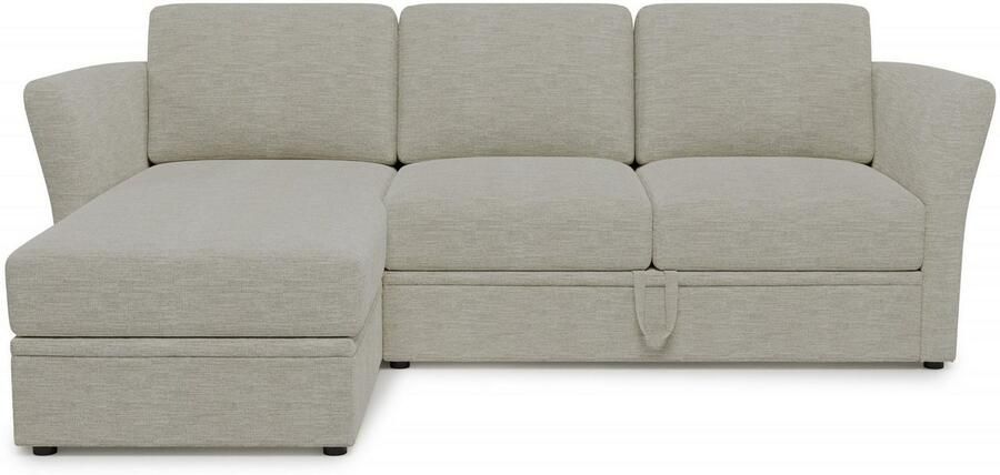 Home affaire Hoekbank Lavars L-vorm slaapbank met slaapfunctie en bergruimte in twee verschillende stofkwaliteiten - Foto 4