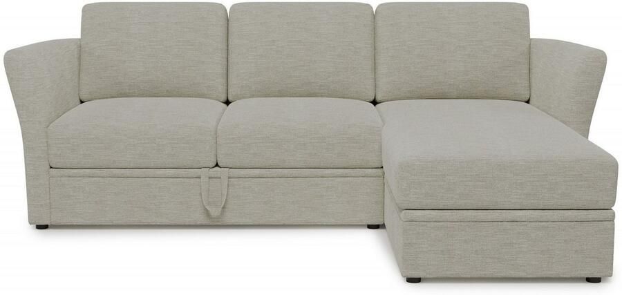 Home affaire Hoekbank Lavars L-vorm slaapbank met slaapfunctie en bergruimte in twee verschillende stofkwaliteiten - Foto 4