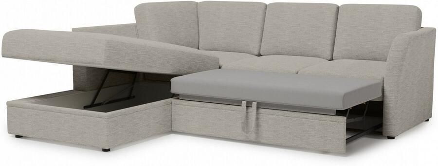 Home affaire Hoekbank Lavars L-vorm slaapbank met slaapfunctie en bergruimte in twee verschillende stofkwaliteiten - Foto 6