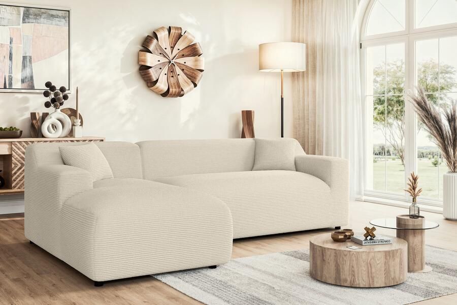 Home affaire Hoekbank LILLIANA designsofa L-vorm met recamiere rechts links bestelbaar - Foto 2