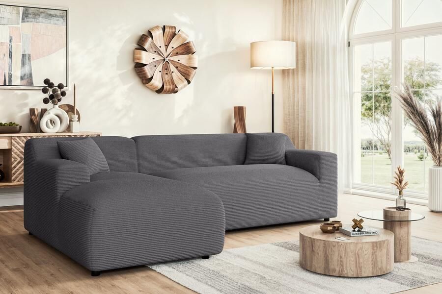 Home affaire Hoekbank LILLIANA designsofa L-vorm met recamiere rechts links bestelbaar - Foto 2