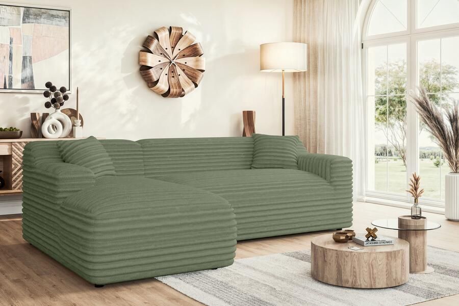 Home affaire Hoekbank LILLIANA designsofa L-vorm met recamiere rechts links bestelbaar - Foto 2