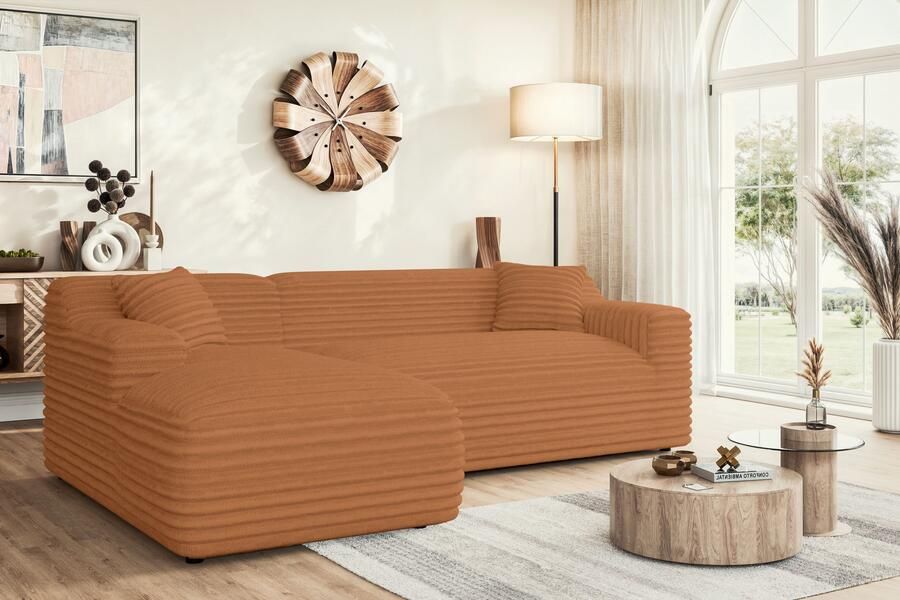Home affaire Hoekbank LILLIANA designsofa L-vorm met recamiere rechts links bestelbaar - Foto 2