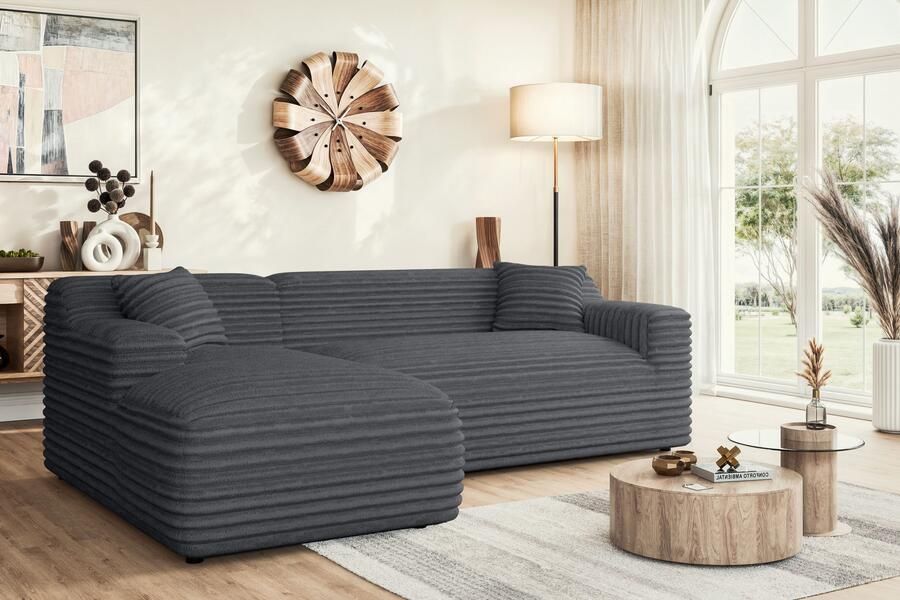 Home affaire Hoekbank LILLIANA designsofa L-vorm met recamiere rechts links bestelbaar - Foto 2