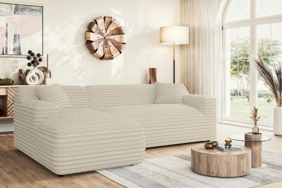 Home affaire Hoekbank LILLIANA designsofa L-vorm met recamiere rechts links bestelbaar - Foto 2