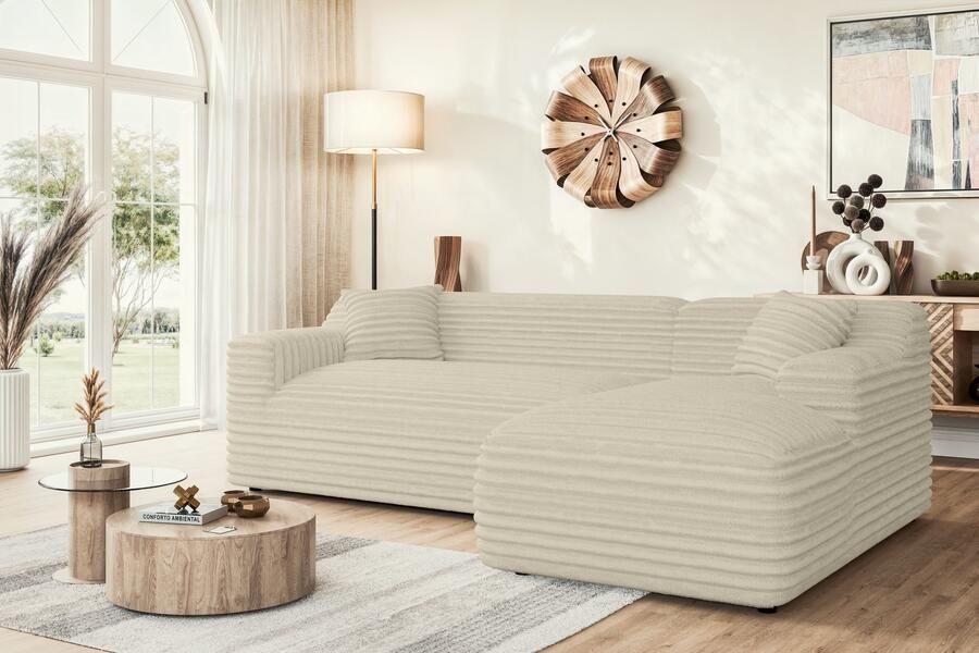 Home affaire Hoekbank LILLIANA designsofa L-vorm met recamiere rechts links bestelbaar - Foto 2