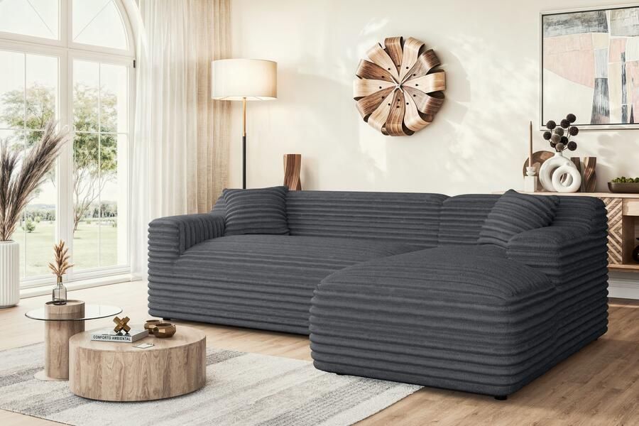 Home affaire Hoekbank LILLIANA designsofa L-vorm met recamiere rechts links bestelbaar - Foto 2