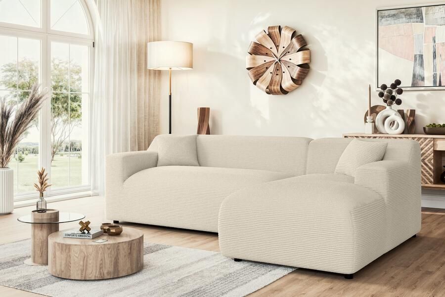 Home affaire Hoekbank LILLIANA designsofa L-vorm met recamiere rechts links bestelbaar - Foto 2