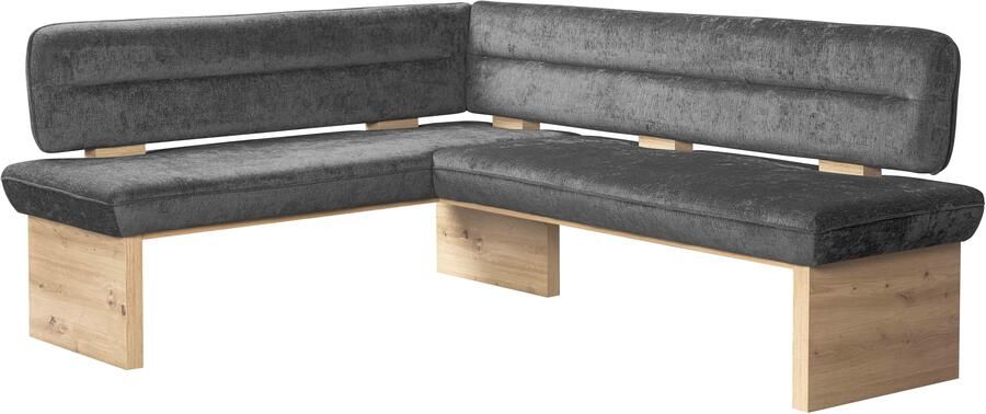 Home affaire Hoekbank Louise gestoffeerde bank eetkamerbank keukenbank met nosag golfveren in de zitting voor meer comfort breedte 212x170 cm - Foto 7