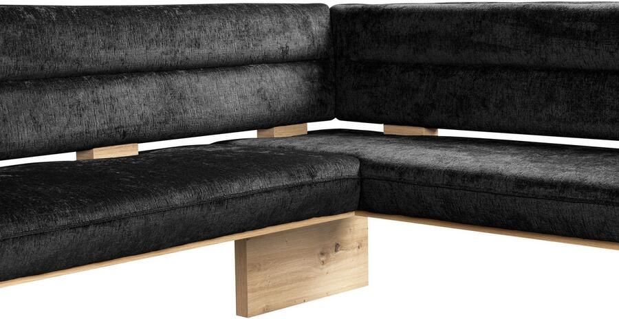 Home affaire Hoekbank Louise gestoffeerde bank eetkamerbank keukenbank met nosag golfveren in de zitting voor meer comfort breedte 212x170 cm