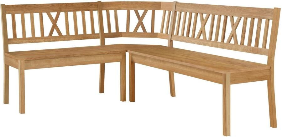 Home affaire Hoekbank Lukas met opbergruimte onder de zittingen massief eiken - Foto 8