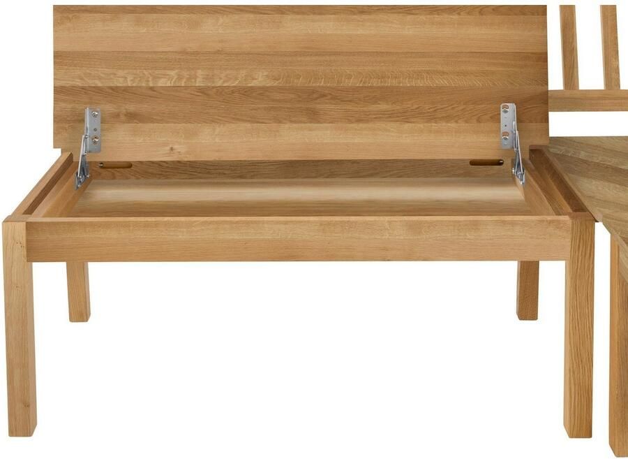 Home affaire Hoekbank Lukas met opbergruimte onder de zittingen massief eiken - Foto 2