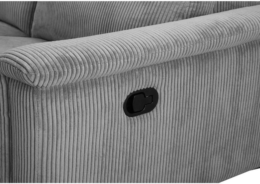 Home affaire Hoekbank Lund in cord L-vorm 261 cm handmatige en elektrische relaxfunctie