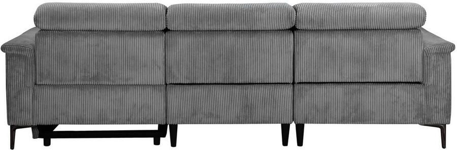 Home affaire Hoekbank Lund in cord L-vorm 261 cm handmatige en elektrische relaxfunctie - Foto 8